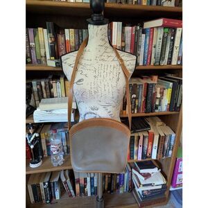 Vintage Handmade Leather Brown Women's Shoulder Bag Purse Crossbody